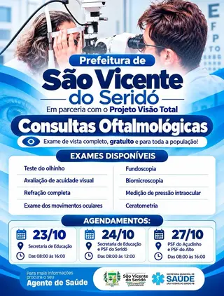 👁️💙 CUIDAR DA VISÃO É CUIDAR DA QUALIDADE DE VIDA!