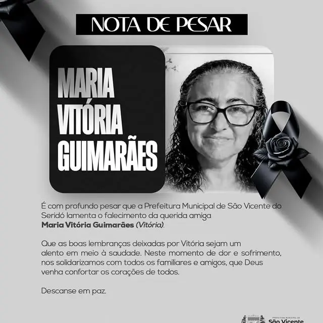 Nota de pesar pelo falecimento e solidariedade aos familiares e amigos