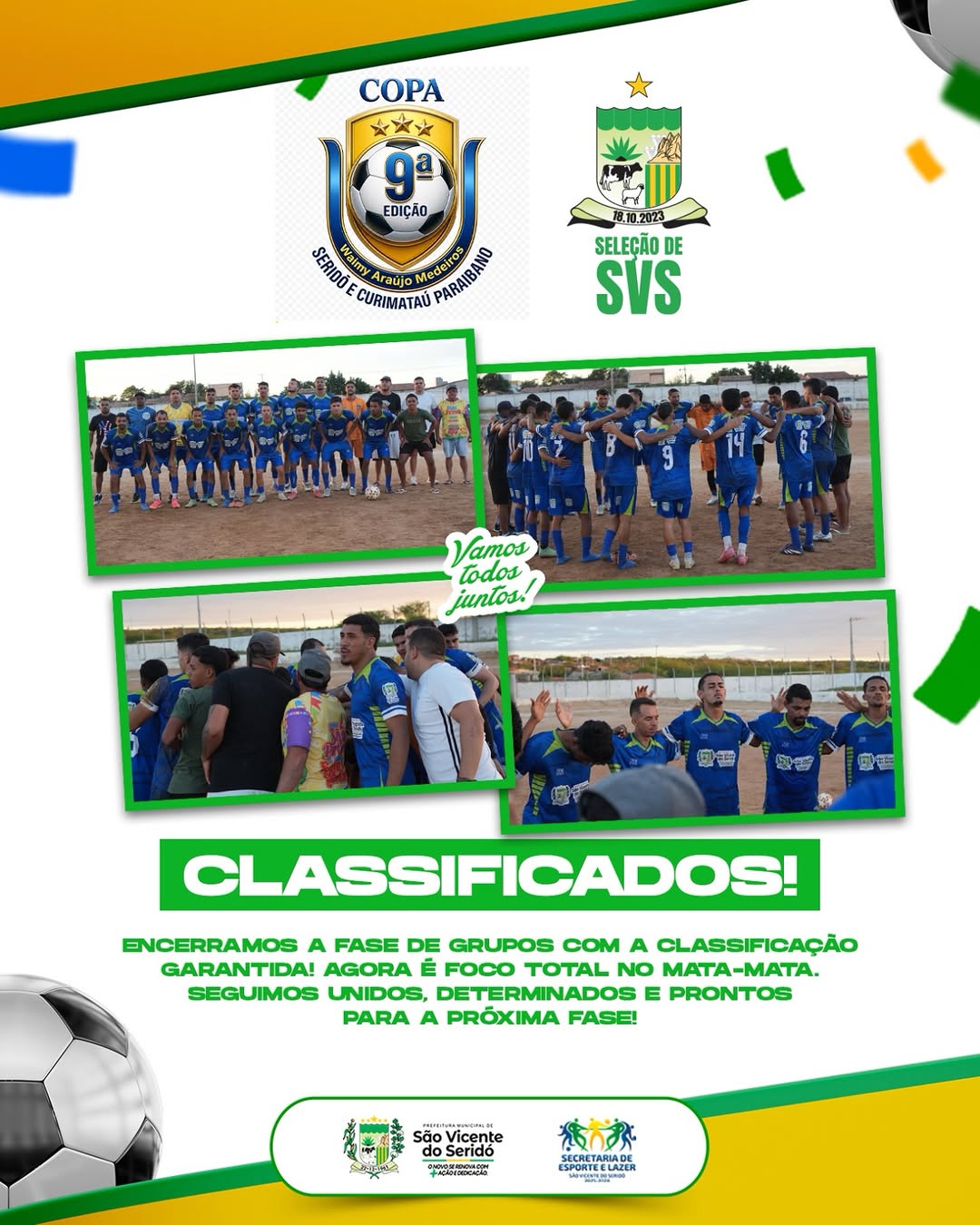 Classificados ✅, que venham as quartas de final 🤩⚽️💥