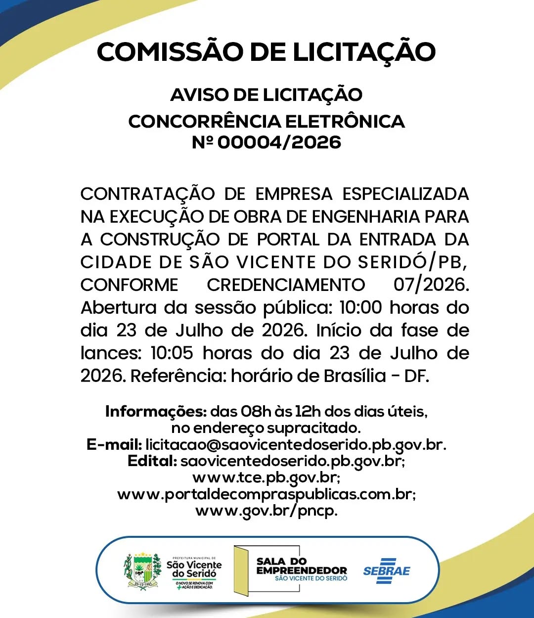 Atenção Empreendedores de São Vicente do Seridó e região!!!