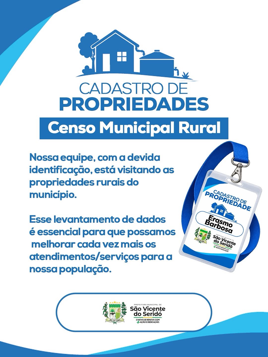Prefeitura realiza Censo Municipal Rural para atualizar cadastro de propriedades