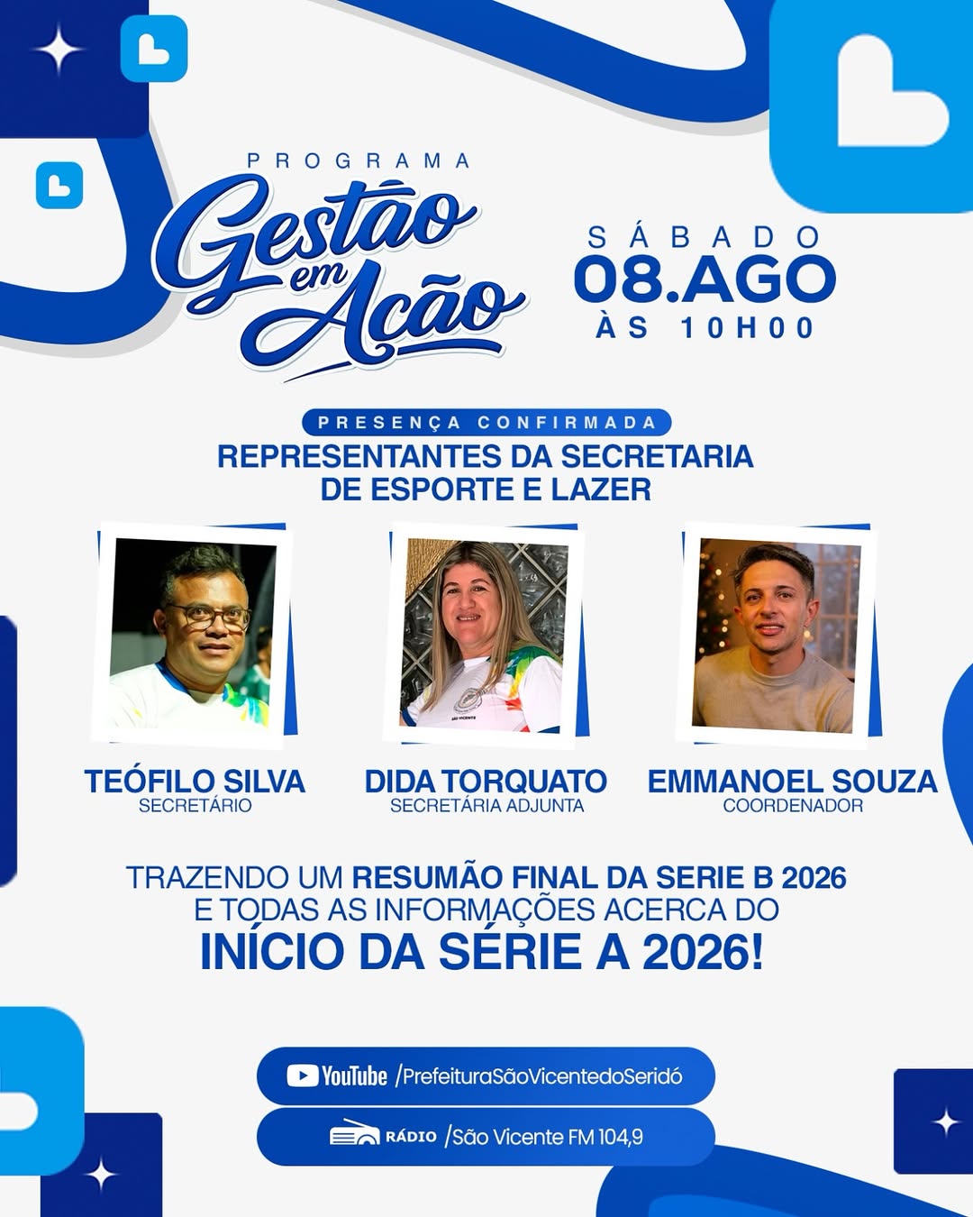 Gestão em Ação: Secretaria de Esporte e Lazer apresenta detalhes das séries A e B 2026