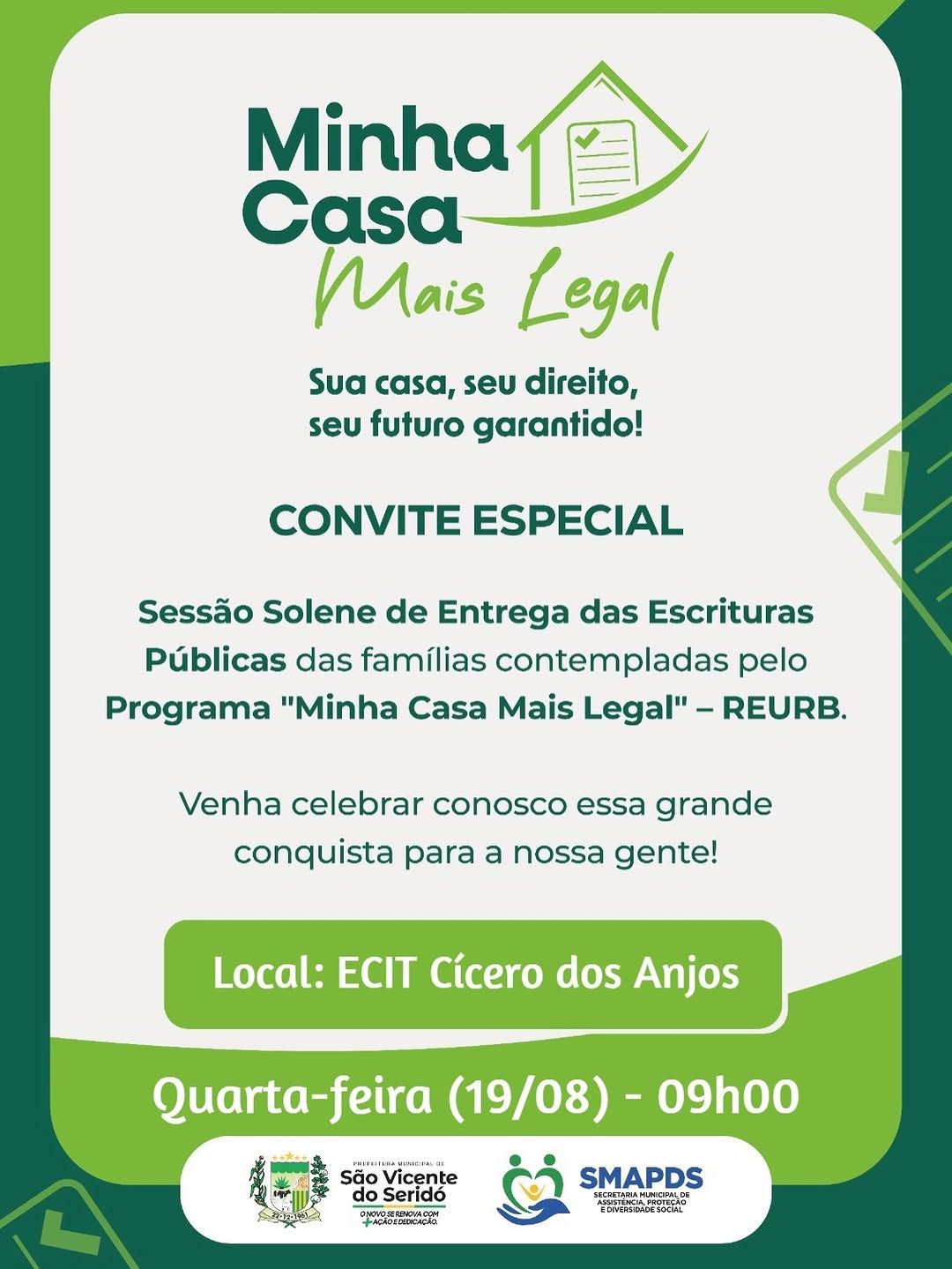 Prefeitura apresenta projetos do Minha Casa Mais Legal na quarta-feira (19)
