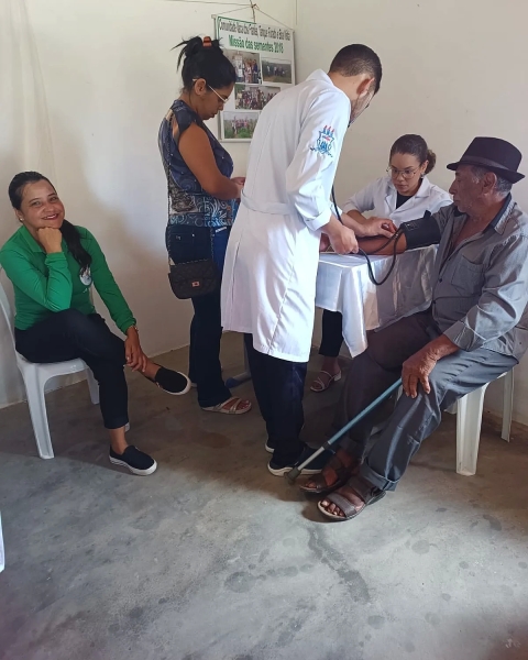 Saúde Itinerante - Equipe da Saúde visita Associação de Vaca dos Frades e atende população da localidade